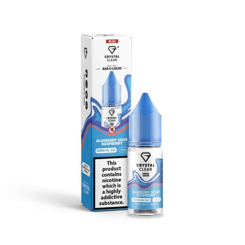 Buy cheapest online Crystal Clear - 10ml - Nic Salt (BOX OF 10) Blue Sour Raspberry 10mg at lowest price in uk