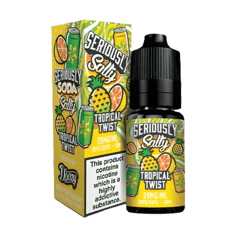 Buy cheapest online Doozy Seriously Soda Nic Salt 10ml E-Liquids Box of 10 Tropical Twist 10mg at lowest price in uk