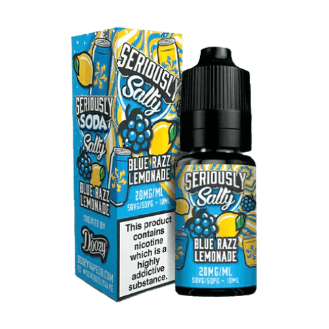 Buy cheapest online Doozy Seriously Soda Nic Salt 10ml E-Liquids Box of 10 Blue Razz Lemonade 10mg at lowest price in uk