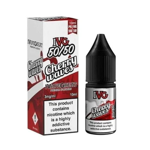 Buy cheapest online IVG 10ml E-Liquid - Pack Of 10 Cherry Waves 3MG at lowest price in uk