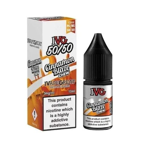 Buy cheapest online IVG 10ml E-Liquid - Pack Of 10 Cinnamon Blaze 3MG at lowest price in uk