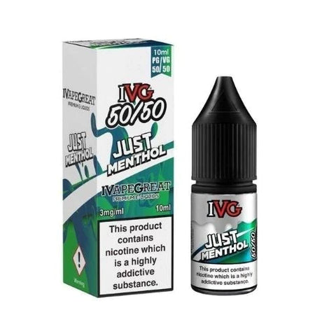 Buy cheapest online IVG 10ml E-Liquid - Pack Of 10 Just Menthol 18MG at lowest price in uk