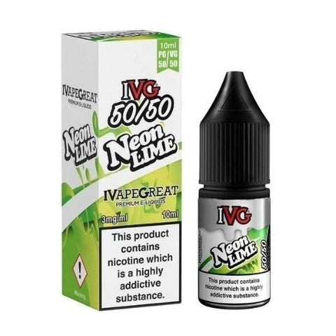 Buy cheapest online IVG 10ml E-Liquid - Pack Of 10 Neon Lime 6MG at lowest price in uk