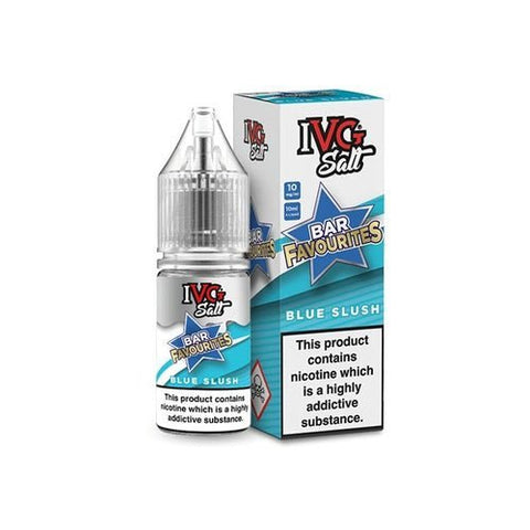 Buy cheapest online IVG Salt Bar Favourite 10ml E Liquids Nic Salts- Pack Of 10 Blue Slush at lowest price in uk