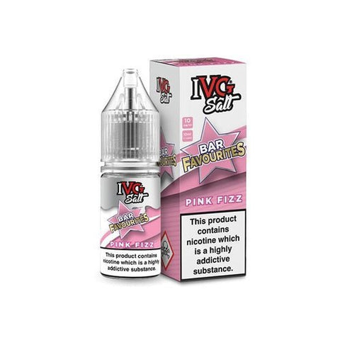 Buy cheapest online IVG Salt Bar Favourite 10ml E Liquids Nic Salts- Pack Of 10 Pink Fizz at lowest price in uk