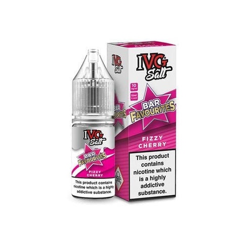 Buy cheapest online IVG Salt Bar Favourite 10ml E Liquids Nic Salts- Pack Of 10 Fizzy Cherry at lowest price in uk