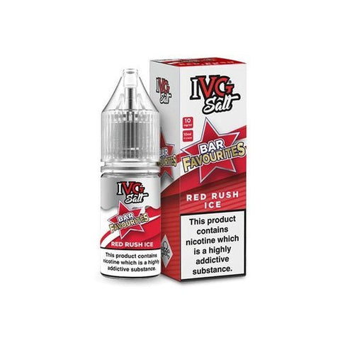 Buy cheapest online IVG Salt Bar Favourite 10ml E Liquids Nic Salts- Pack Of 10 Red Rush Ice at lowest price in uk