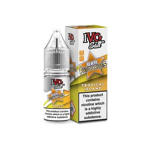 Buy cheapest online IVG Salt Bar Favourite 10ml E Liquids Nic Salts- Pack Of 10 Tropical Island at lowest price in uk