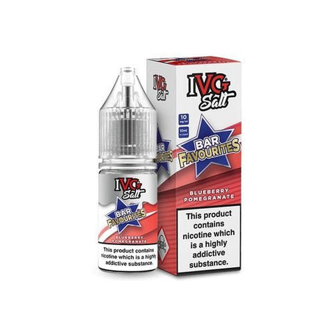 Buy cheapest online IVG Salt Bar Favourite 10ml E Liquids Nic Salts- Pack Of 10 Blueberry Pomegranate at lowest price in uk