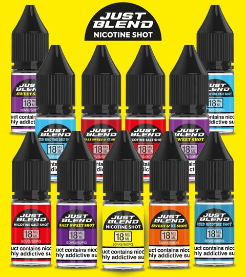 Buy cheapest online Just Blend Iced Nicotine Salt Shots - 18mg/70vg - Pack of 100 at lowest price in uk