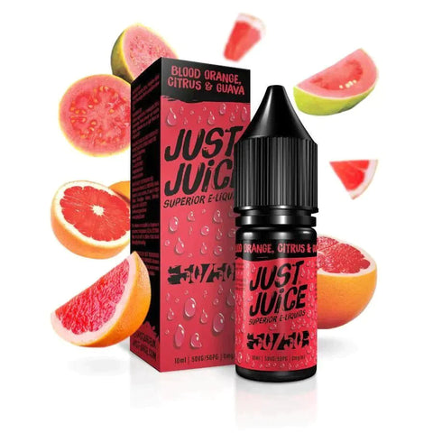 Buy cheapest online Just Juice Exotic Fruits 50/50 10ml E liquids Box of 10 3mg Blood Orange Citrus & Guava at lowest price in uk