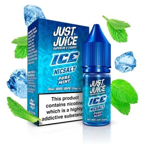 Buy cheapest online Just Juice Ice Range 10ml Nic Salt Box of 5 5mg Pure Mint Ice at lowest price in uk