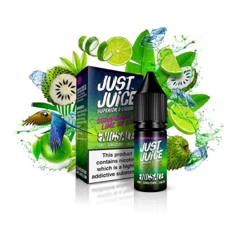 Buy cheapest online Just Juice Ice Range 10ml Nic Salt Box of 5 5mg Guanabana & Lime On Ice at lowest price in uk