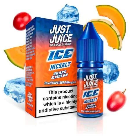 Buy cheapest online Just Juice Ice Range 10ml Nic Salt Box of 5 5mg Grape & Melon Ice at lowest price in uk