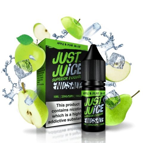 Buy cheapest online Just Juice Ice Range 10ml Nic Salt Box of 5 5mg Apple Pear On Ice at lowest price in uk