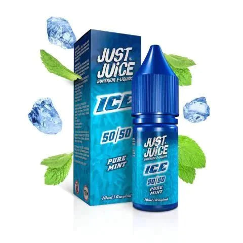 Buy cheapest online Just Juice Ice Range 50/50 10ml E liquids Box of 10 3mg Pure Mint Ice at lowest price in uk