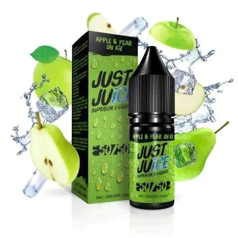 Buy cheapest online Just Juice Ice Range 50/50 10ml E liquids Box of 10 3mg Apple Pear On Ice at lowest price in uk