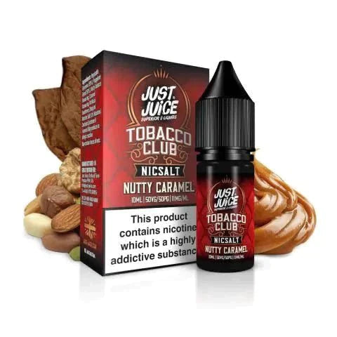 Buy cheapest online Just Juice Tobacco Club 10ml Nic Salt Box of 5 5mg Nutty Caramel Tobacco at lowest price in uk