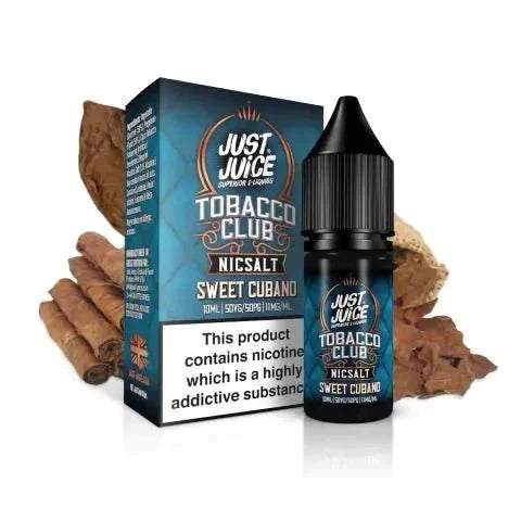 Buy cheapest online Just Juice Tobacco Club 10ml Nic Salt Box of 5 5mg Sweet Cubano Tobacco at lowest price in uk