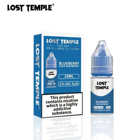 Buy cheapest online Lost Temple Nic Salts 10ml (BOX OF 10) Blueberry Sour Raspberry at lowest price in uk