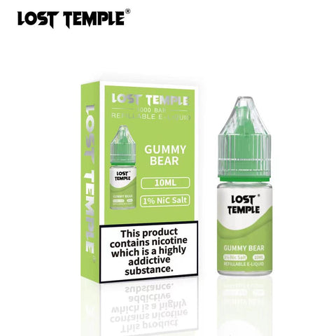 Buy cheapest online Lost Temple Nic Salts 10ml (BOX OF 10) Gummy Bear at lowest price in uk