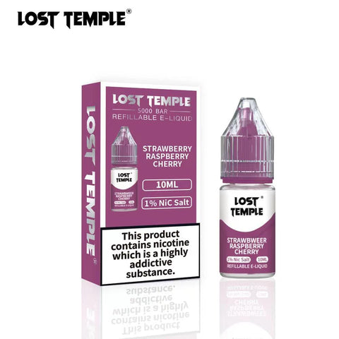 Buy cheapest online Lost Temple Nic Salts 10ml (BOX OF 10) Strawberry Raspberry Cherry at lowest price in uk