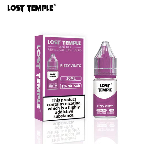 Buy cheapest online Lost Temple Nic Salts 10ml (BOX OF 10) Fizzy VMT at lowest price in uk