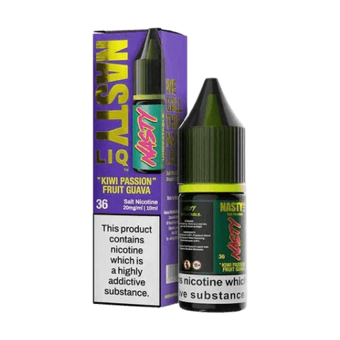 Buy cheapest online Nasty Liq Salt 10ml E-Liquids Box of 10 Kiwi Passion Fruit Guava at lowest price in uk