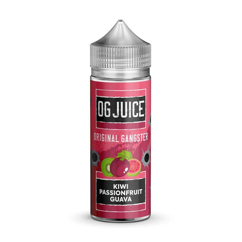 Buy cheapest online OG Juice Original Gangster 100ml E-liquid Shortfill Kiwi Passion Fruit Guava at lowest price in uk