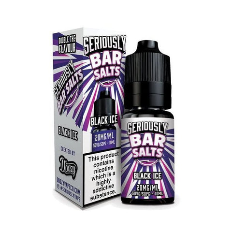 Buy cheapest online Seriously Bar Salt 10ml E-liquids Nic Salts - Box of 10 Black Ice at lowest price in uk