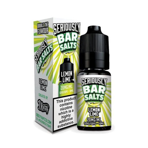 Buy cheapest online Seriously Bar Salt 10ml E-liquids Nic Salts - Box of 10 Lemon Lime at lowest price in uk